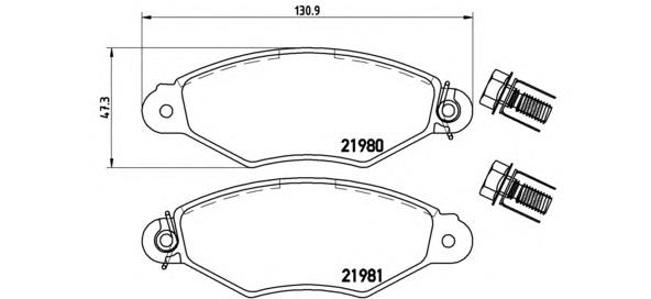 Гальмівні колодки Brembo P61098 ціна, від 17.89 USD