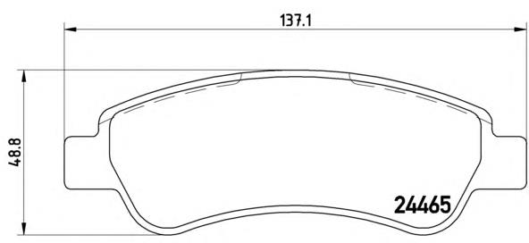 P61091 Brembo Колодки гальмівні задні, дискові
