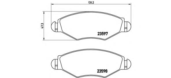 Гальмівні колодки Brembo P61063 ціна, від 23.68 USD