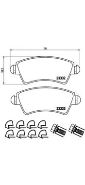 Колодки гальмівні передні, дискові P61067 Brembo