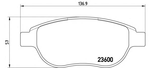 Передні тормозні колодки P61068 Brembo