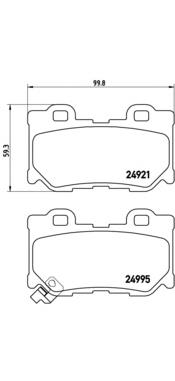 Задні гальмівні колодки P56095 Brembo