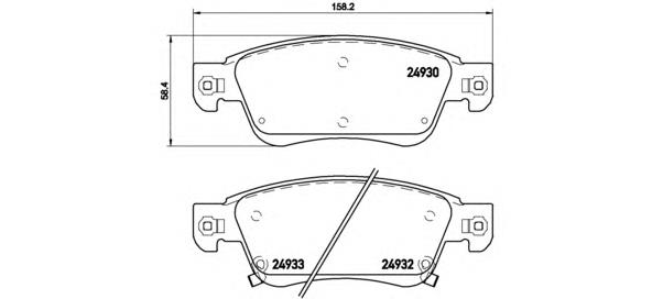 Передні тормозні колодки P56080 Brembo