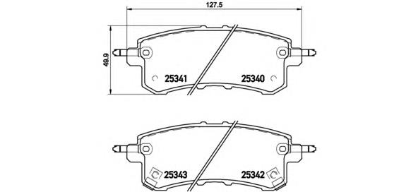 Купити P56082 Brembo Задні колодки