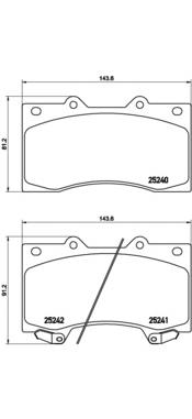 Передні тормозні колодки P56081 Brembo