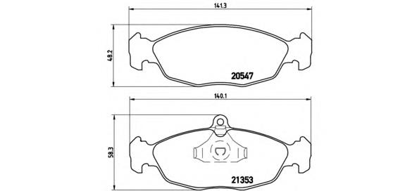 Передні тормозні колодки P59011 Brembo