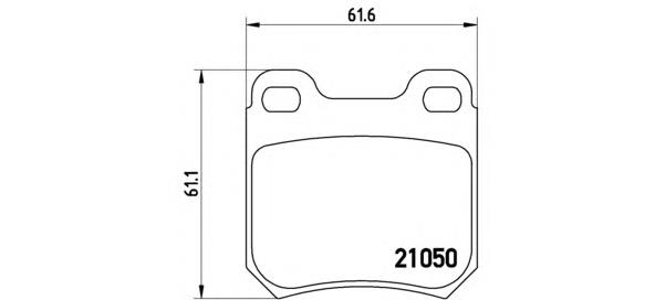P59014 Brembo Колодки гальмівні задні, дискові