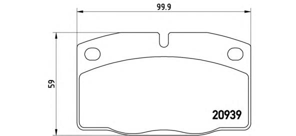Купити P59005 Brembo Колодки гальмівні передні, дискові