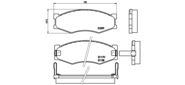 Гальмівні колодки Brembo P56056 ціна, від 14.68 USD
