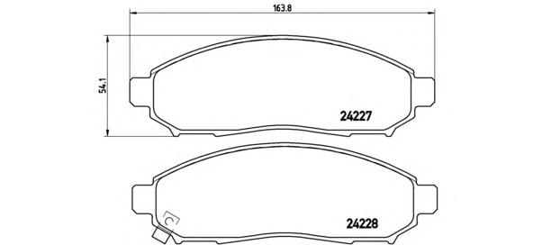 Передні тормозні колодки P56059 Brembo