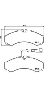 Задні дискові колодки Brembo P56069