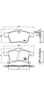 Передні тормозні колодки P59045 Brembo