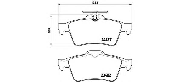 Задні гальмівні колодки P59042 Brembo