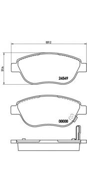 Передні тормозні колодки P59052 Brembo