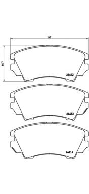 Купити P59055 Brembo Колодки гальмівні передні, дискові
