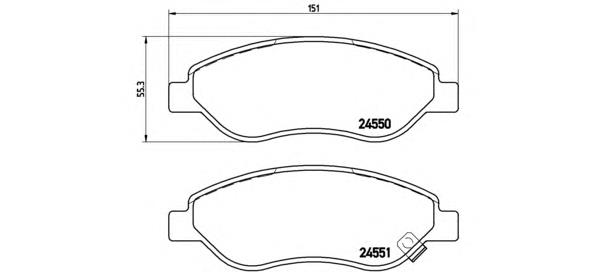 Гальмівні колодки Brembo P59053 ціна, від 24.70 USD