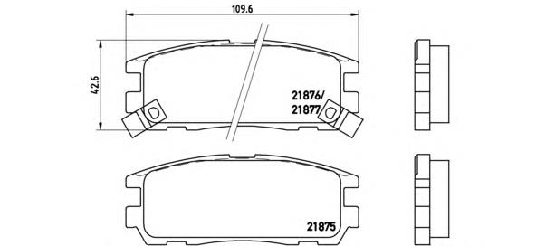 Задні гальмівні колодки P59021 Brembo