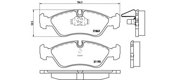 Купити P59017 Brembo Колодки гальмівні передні, дискові