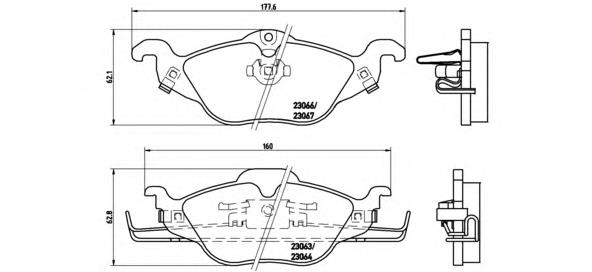 Купити P59030 Brembo Колодки гальмівні передні, дискові