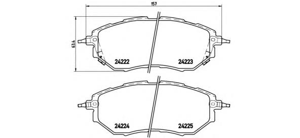 Передні тормозні колодки P78017 Brembo