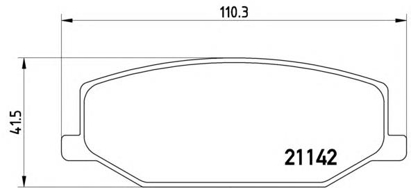 Колодки гальмівні передні, дискові P79001 Brembo