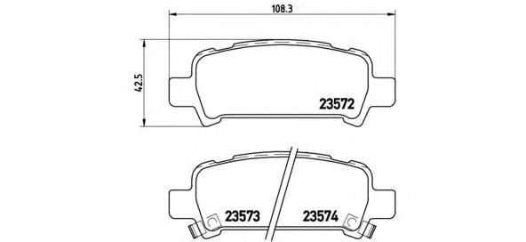 Задні гальмівні колодки Brembo P78011 ціна, від 20.38 USD