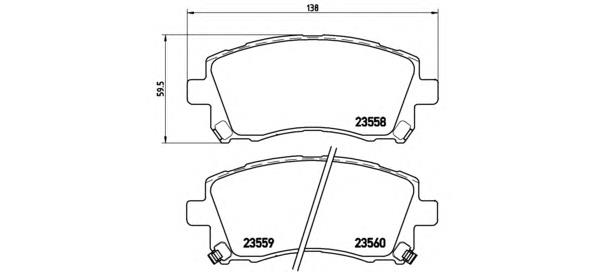 Передні тормозні колодки P78010 Brembo