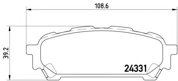 Задні дискові колодки Brembo P78014