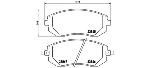 Тормозні колодки Brembo P78013