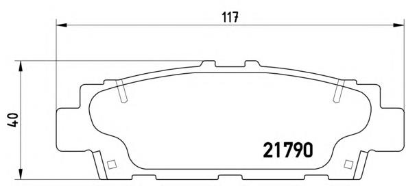 Колодки гальмові задні, дискові P83032 Brembo