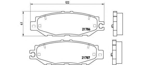 Задні гальмівні колодки P83036 Brembo