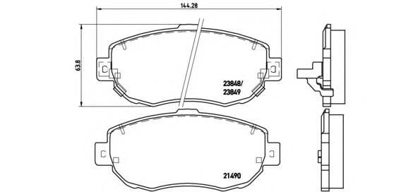 Передні тормозні колодки P83037 Brembo