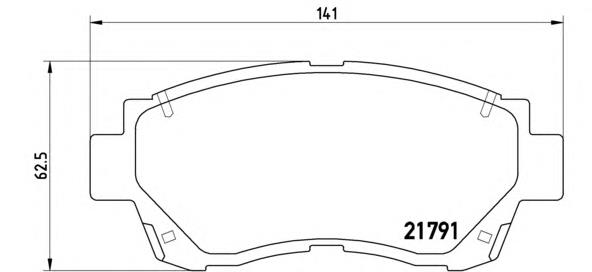 Передні тормозні колодки P83027 Brembo