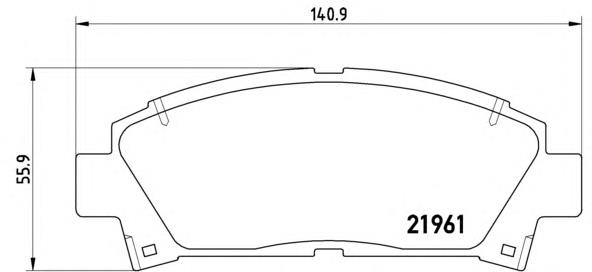 Колодки гальмівні передні, дискові P83028 Brembo