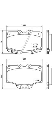 Колодки гальмівні передні, дискові P83026 Brembo