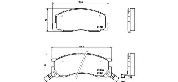 Колодки гальмівні передні, дискові P83029 Brembo