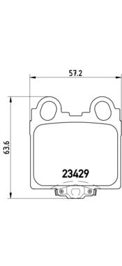 Задні гальмівні колодки P83045 Brembo