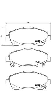 Тормозні колодки Brembo P83046