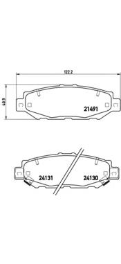 Колодки гальмові задні, дискові P83038 Brembo