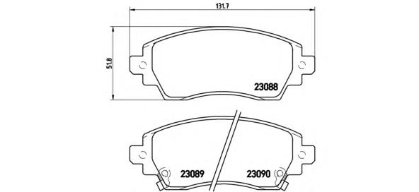 Тормозні колодки Brembo P83042