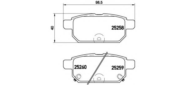 Купити P79029 Brembo Задні колодки