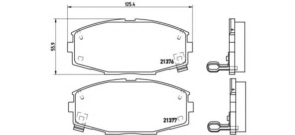 Гальмівні колодки Brembo P83020 ціна, від 15.64 USD