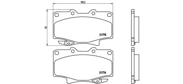 Тормозні колодки Brembo P83025