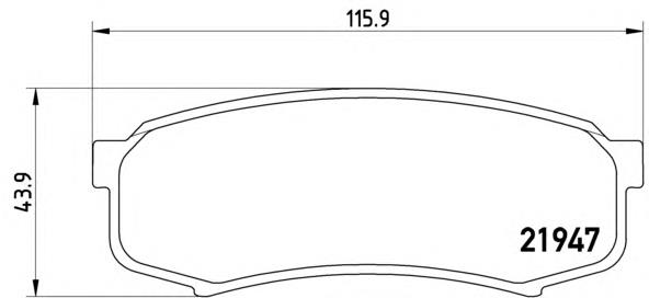 Купити P83024 Brembo Задні колодки