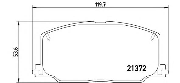 Колодки гальмівні передні, дискові P83016 Brembo