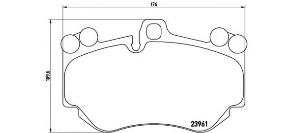 Передні тормозні колодки P65016 Brembo