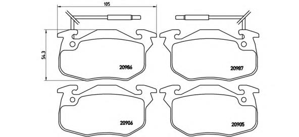 Передні тормозні колодки P68010 Brembo
