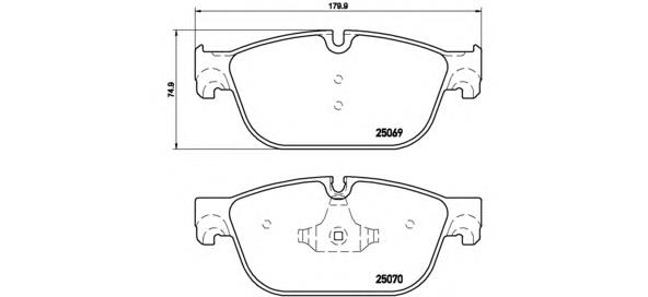 Купити P61107 Brembo Колодки гальмівні передні, дискові