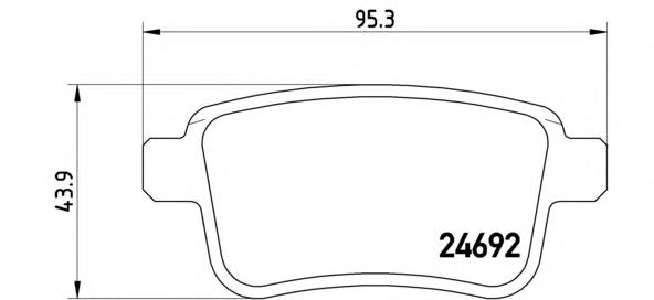 Купити P68043 Brembo Задні колодки