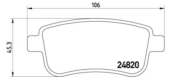 Купити P68041 Brembo Задні колодки